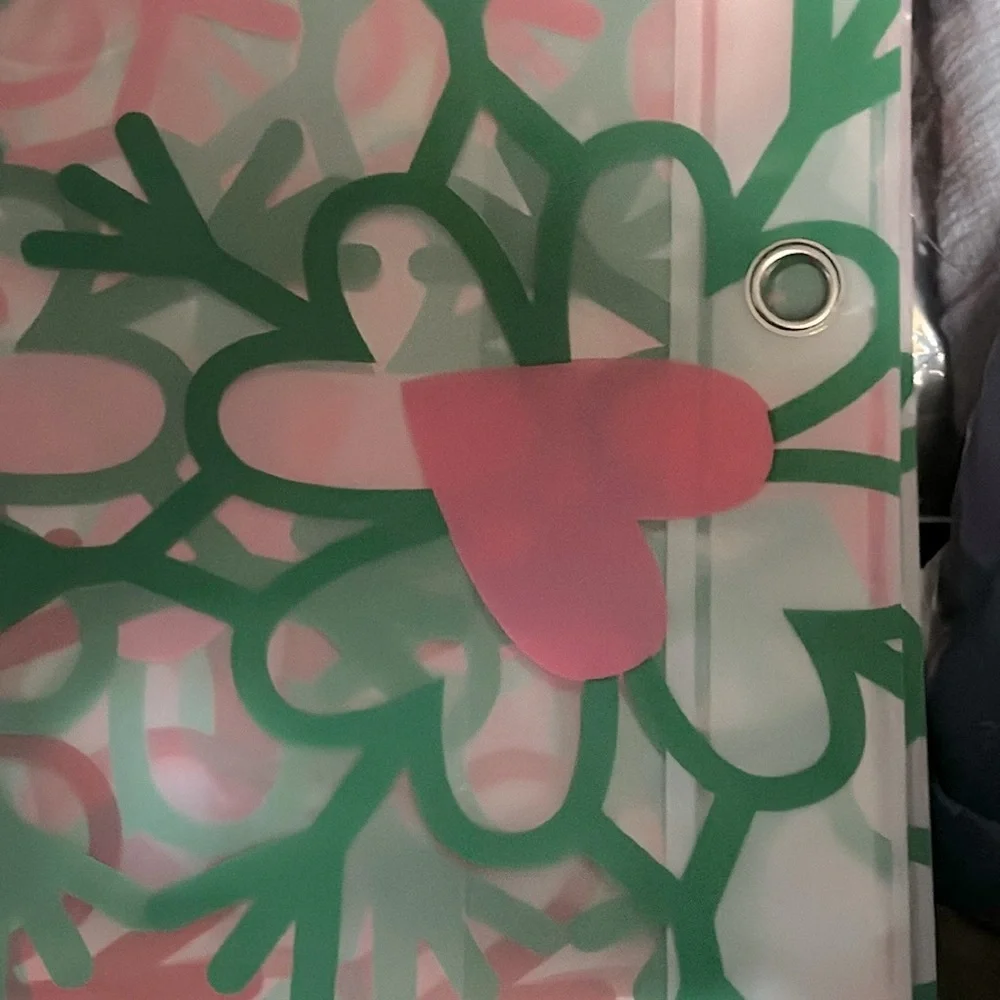 NWT Betsy Johnson SnowFlake Sleigh All Day Shower Curtain.
